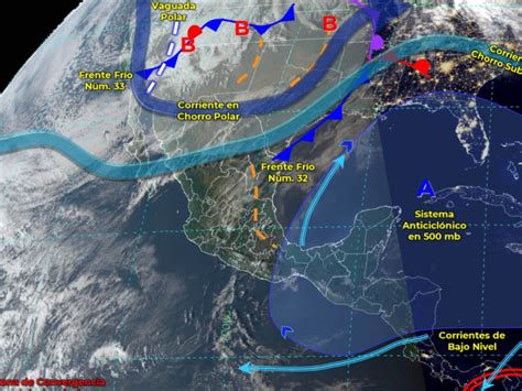 Frente Frío 33 Provocará Lluvias Y Ambiente Gélido En México Smn El