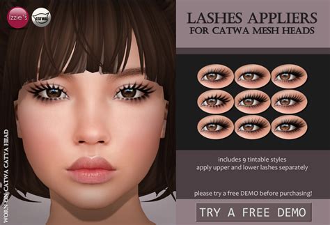 Second Life Marketplace Izzies Demo Catwa Lashes Appliers