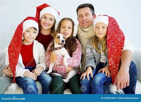 Family Celebrating Christmas Stock Photo - Image of room, american: 105962844