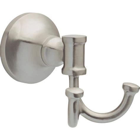 Delta Chamberlain Double Towel Hook Bath Hardware Accessory In Brushed Nickel Cml35 Bn The