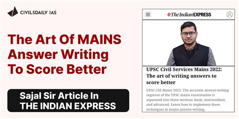 Upsc Mains 2022 23 Special The Art Of Writing Answers To Skyrocket