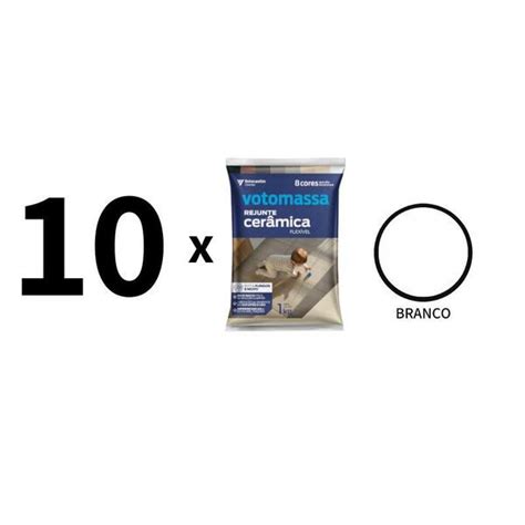 Kit 10 Sacos De Rejunte Cerâmica Votomassa Branco 1kg Leroy Merlin