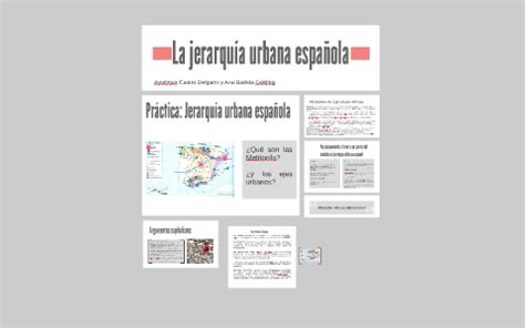 La jerarquía urbana española by on Prezi