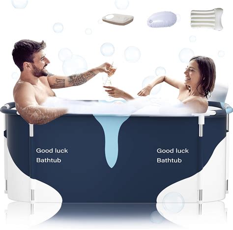 53 Extra Large Portable Foldable Bathtub With Metal Frame