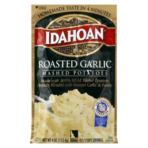 Idahoan Roasted Garlic Mashed Potatoes 4 Oz Idahoan Best Before Jan 17 2018 Garlic Mashed