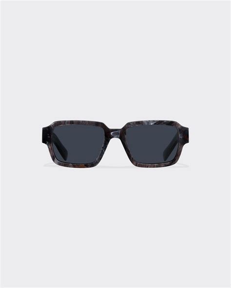 Graphite Crystal Lenses Sunglasses With Prada Logo Prada