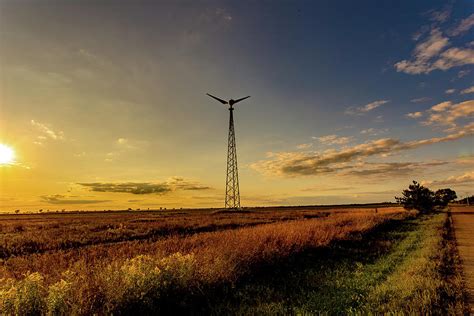 Wind Turbine At Sunset Photograph By Neal Nealis Fine Art America