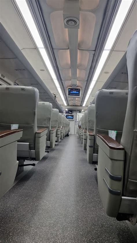 Train Seats Interior Waiting For The Passengers Stock Image Image Of