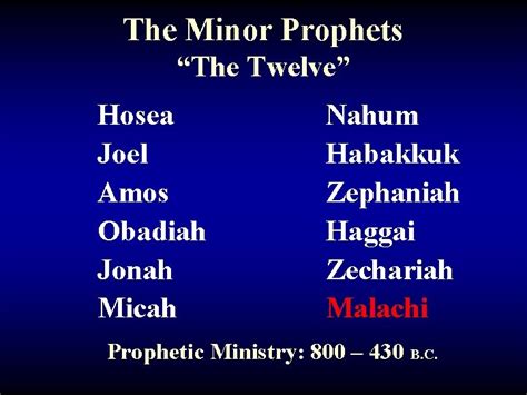 The Minor Prophets The Twelve Hosea Joel Amos