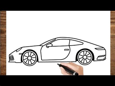 How To Draw A Porsche Car Easy Car Drawing Porsche 911 YouTube