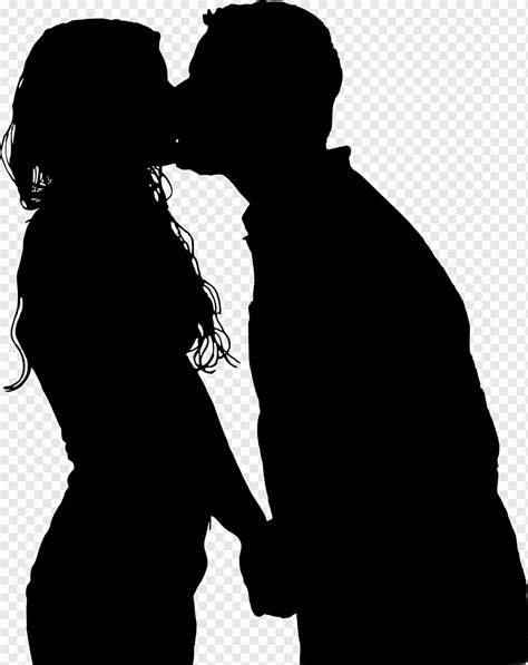 Couple Kiss Silhouette Romantic Romance Love Lovers Relationship