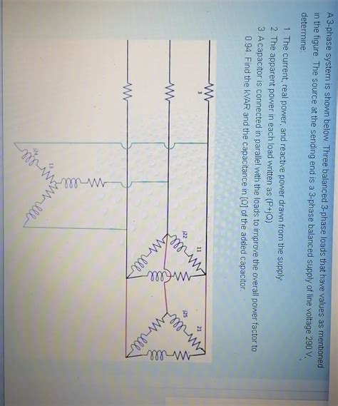 Solved A3 Phase System Is Shown Below Three Balanced