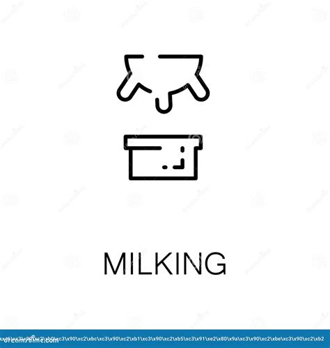 Milking Flat Icon Or Logo For Web Design Stock Vector Illustration
