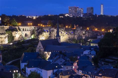 Luxembourg city night view – Stock Images Luxembourg