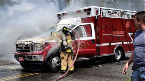 Beacon Falls Ambulance Catches Fire With Patient Still Inside