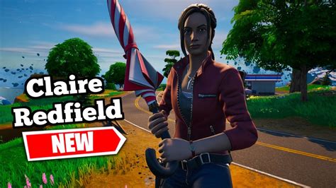 New Claire Redfield Skin Gameplay Fortnite X Resident Evil