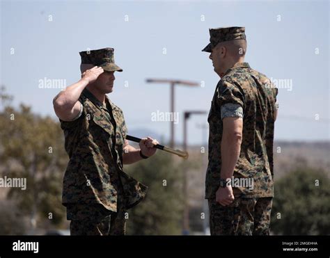 U S Marine Corps Sgt Maj Roland Mcginnis Left The Outgoing