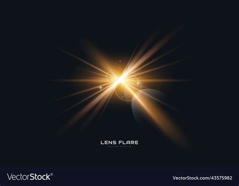 Orange lens flare effect Royalty Free Vector Image