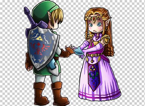 La Leyenda De Zelda Ocarina Del Tiempo Enlace D Princess Zelda Chibi