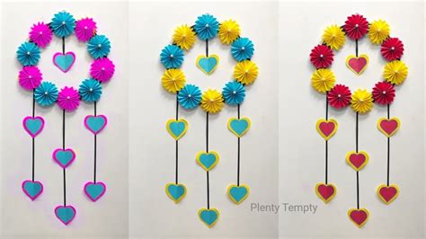 Easy And Quick Wall Hanging Craft Idea With Paper Paper Flower Wall