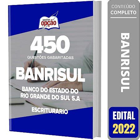 Caderno Banrisul Escritur Rio Gabaritadas Solu O Cursos E