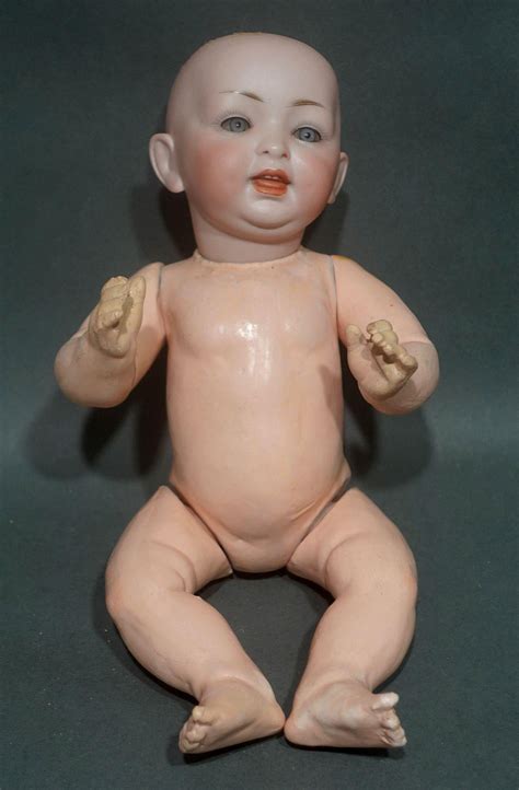 Antique German Bisque Doll Happy Character Baby By Hertel Schwab