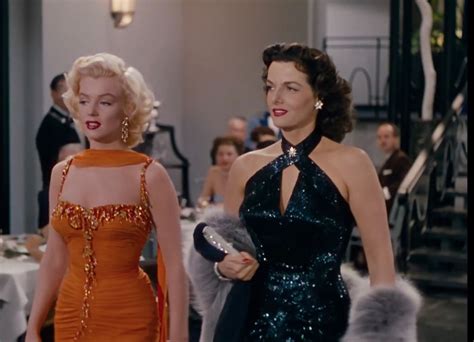 Marilyn Monroe And Jane Russell Scene From Gentleman Prefere