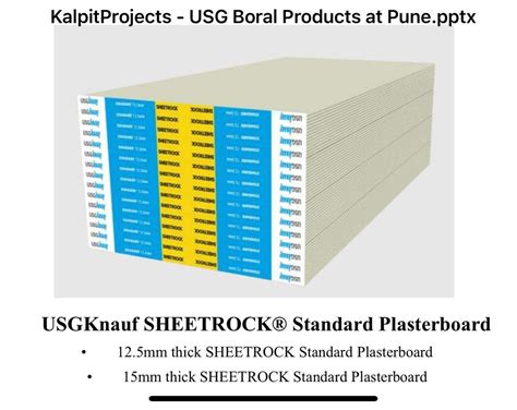 White Usg Boral Board Thickness 12 5mm At Rs 400 Piece In Pune ID