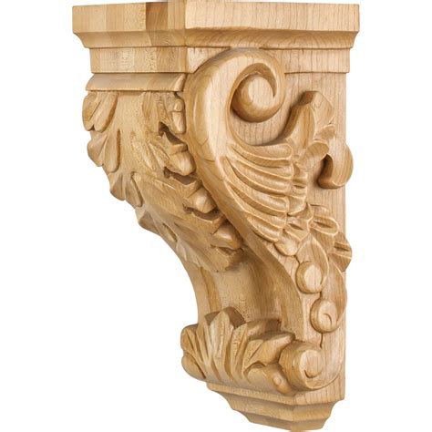 Corbb 1 Small Acanthus Wood Corbel