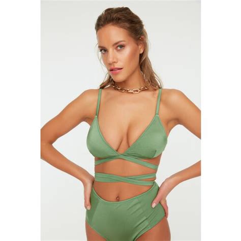 Trendyol Bikini Set Green Plain EPonuda