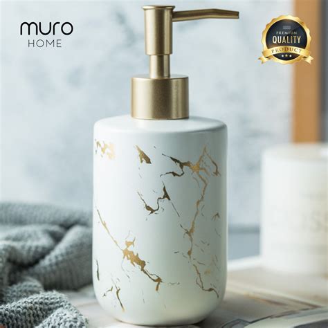 Jual Muro Wazh Refill Pump Bottle Marble Ceramic Matte Bath Soap