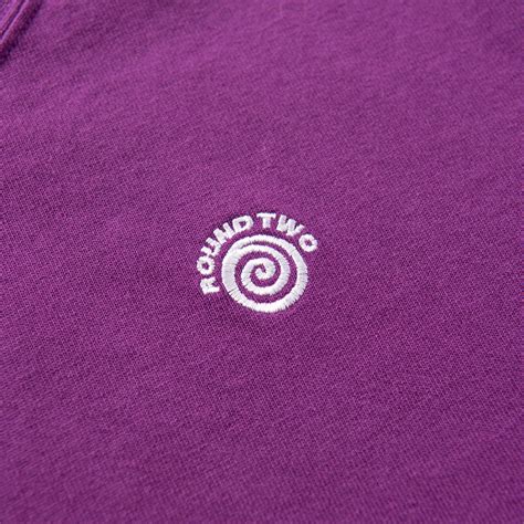 Purple Embroidered Logo T-Shirt – Round Two Store