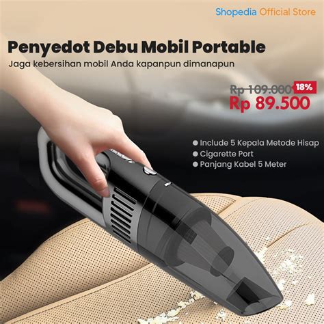 Jual Vacum Cleaner Mobil Penyedot Debu Mobil Portable Shopee Indonesia