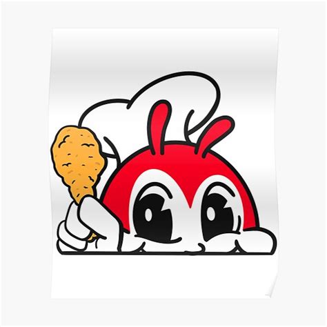 Jollibee Peeking Cute Chicken Joy Filipino Poster For Sale By