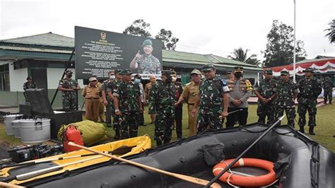 Danrem 121 Abw Buka Latihan Penanggulangan Bencana Alam