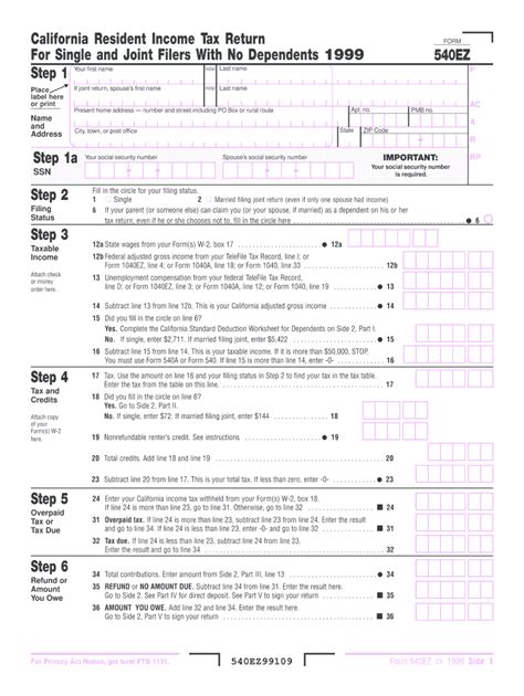 Ca 540 Ez 2023 Fill Online Printable Fillable Blank Pdffiller