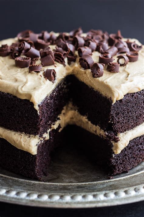 Chocolate Layer Cake with Creamy Peanut Butter Frosting - The Beach House Kitchen