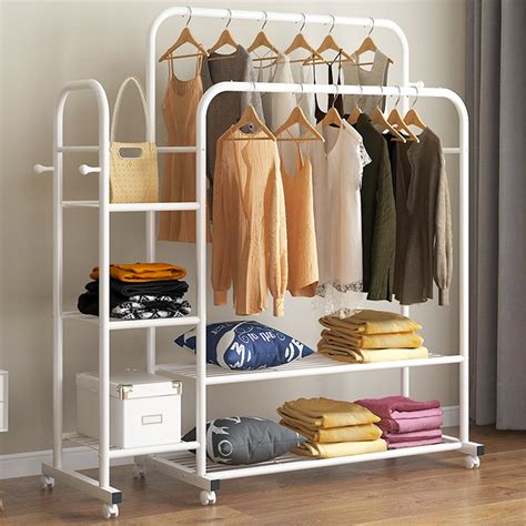 Clothing Racks Metal Garment Rack Closet Storage Organizer Closet Organizers Free Standing ...