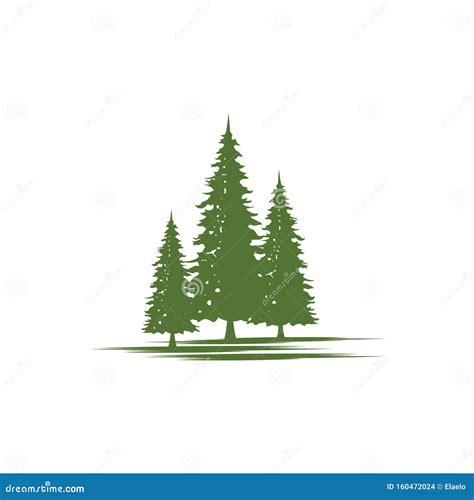 Cedar Tree Vector Icon Illustration Stock Vector Illustration Of