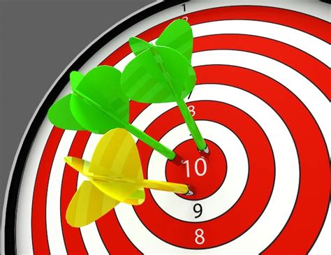 Premium Photo D Darts Hitting The Bullseye Aim Concept Of Success