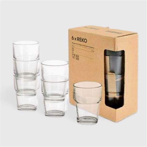 IKEA Reko Glass 6PCS Drinking Glass Gelas Minum 6PCS Dinnerware Clear