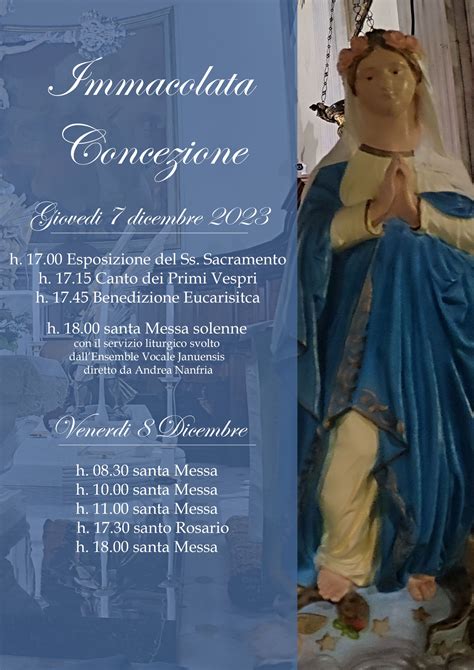 Dicembre Immacolata Concezione Gli Orari Delle Celebrazioni