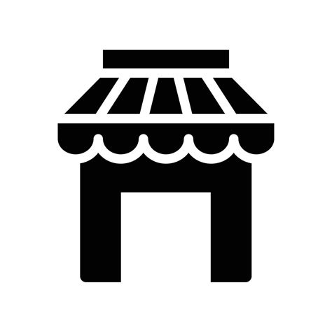 Market solid icon. Coffee shop and store building. building storefront