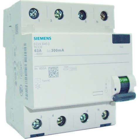 Siemens 5Sv4646 0 63A 300Ma 400V 3 Faz Nötr Kaçak Fiyatı