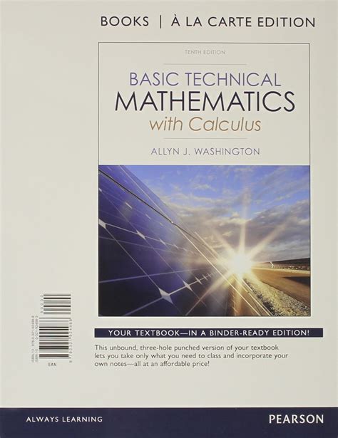 Basic Technical Mathematics With Calculus Books A La Carte Edition