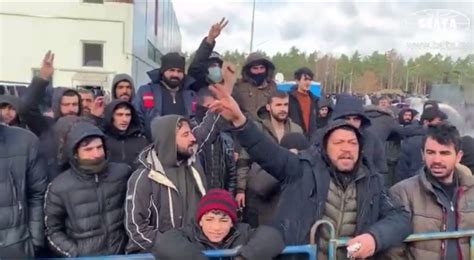 Niemcy Niemcy migranci z Białorusi do przedstawicieli ONZ VIDEO