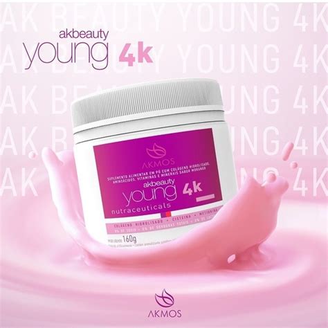 Young 4K Colágeno Suplemento Hidrolisado Verisol Em Pó Akmos 160g Ak