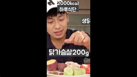 2000kcal 다이어트식단shorts탄단지 비율 Youtube