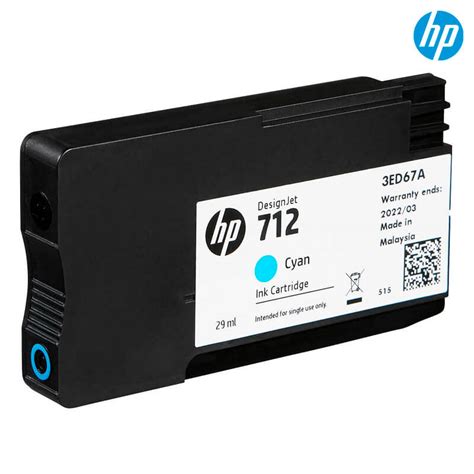 Cartucho De Tinta HP 712 Cian 3ED67A LYM DIGITAL