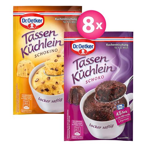 Dr Oetker Tassenküchlein Schoko Schokino 16er Pack Kuchenmischung